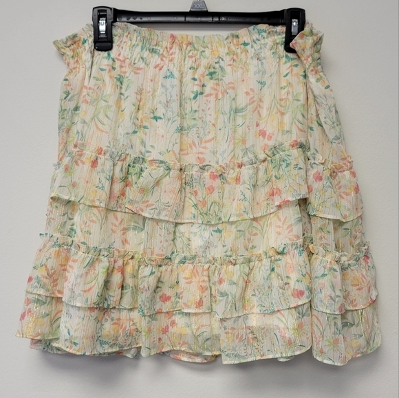 LC Lauren Conrad Daydream Floral Mini Skirt Jackie Fleurs XXL - Picture 3 of 9
